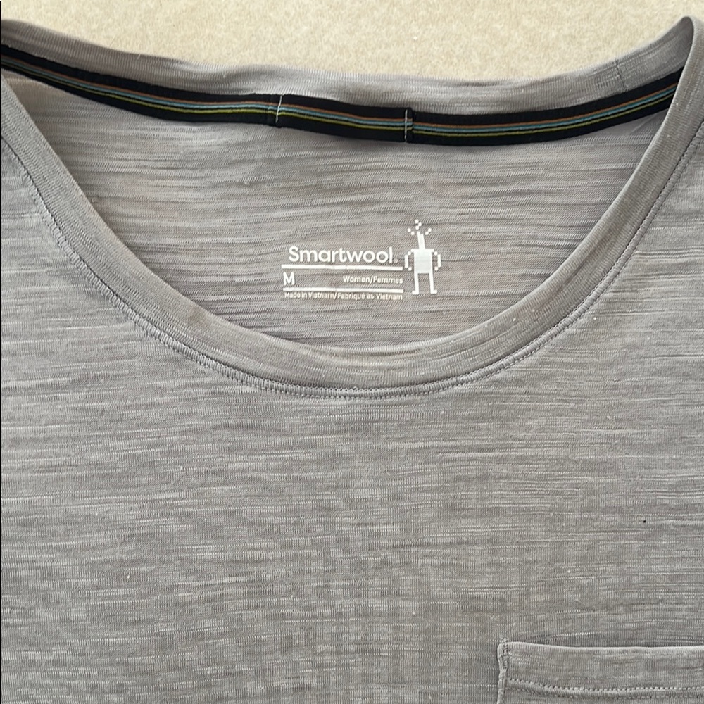 Smartwool Gray Short Sleeve Tee with Crew Neck